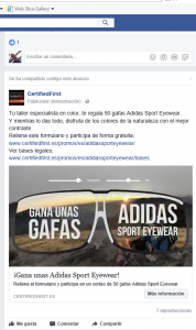 Certifiedfirst Facebook con Adidas Sport Eyewear_2