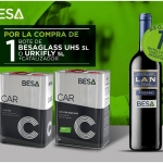 BESA regala una botella de vino por cada compra de un envase de sus barnices BESA-GLASS UHS Y URKI-FLY 5L