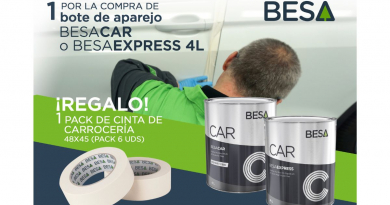 BESA regala 1 pack de cinta de carrocería por cada compra de 1 bote de aparejo BESA-CAR o BESA-EXPRESS 4l